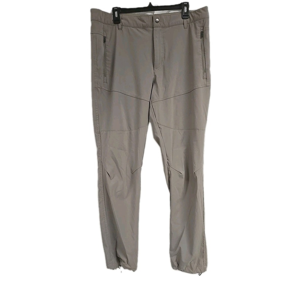 Columbia Omnj Shield Outdoor Hiking Pants Cinched Hem Beige Men's Size 36x32
